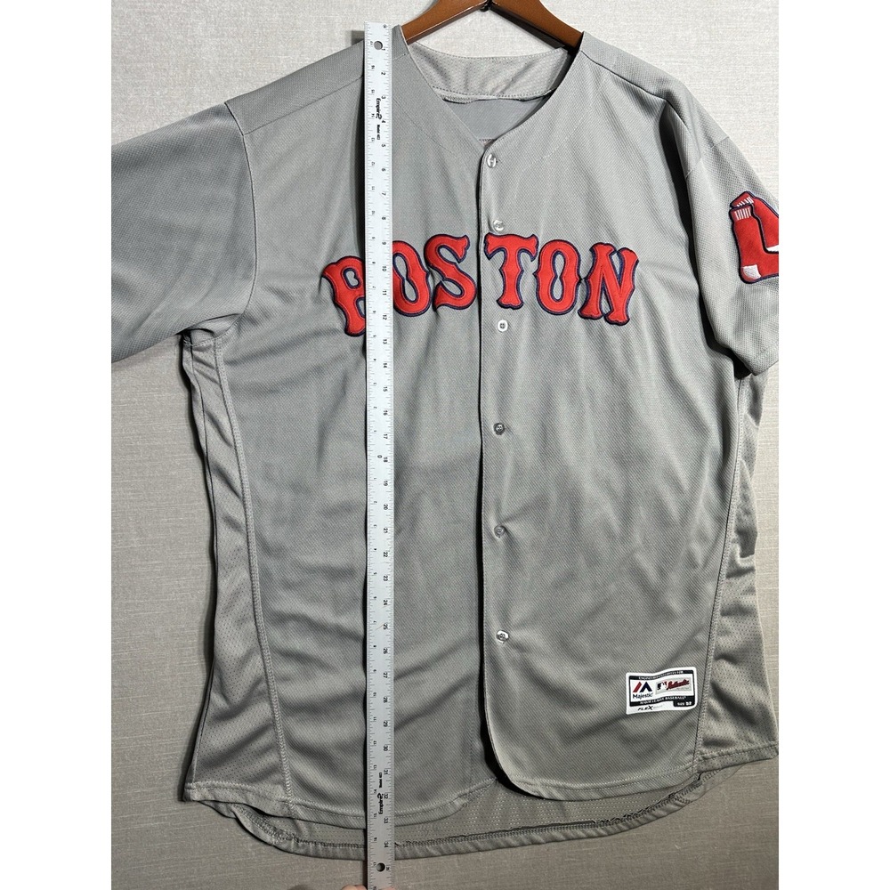 Mookie Betts Boston Red Sox Jersey Majestic Flex Base Size 52 Grey #50 Stitch - Picture 4 of 7